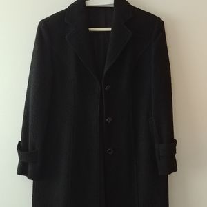 Ladies long black coat.